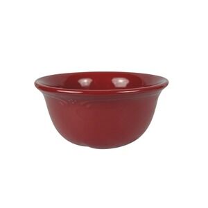 Pfaltzgraff Winterberry Ruby Cereal Soup Bowl 6" Red Stoneware Embossed Scroll